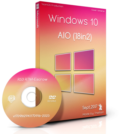 Windows 10 RS3 RTM-Escrow v.1709.16294.1.170916-2023 (x86x64) Aio (18in2)