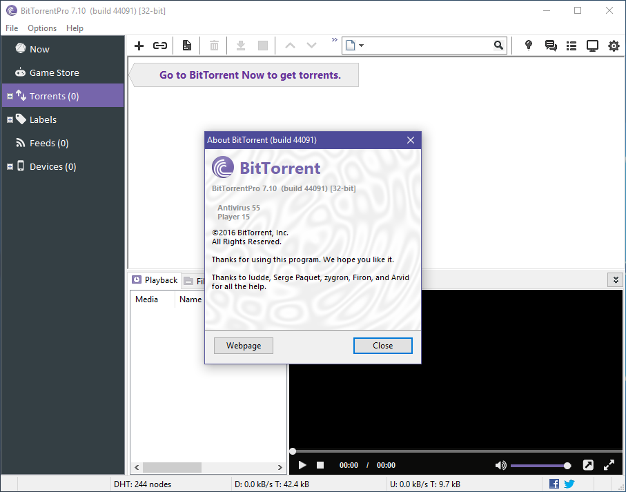 BitTorrent PRO v7.10.0 build 44091 Stable DC 25.10.2024 Multilingual BitTorrent PRO v7.10.0 build 44091 Stable DC 25.10.2024 Multilingual