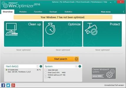 Ashampoo WinOptimizer 2016 12.00.39 Multilanguage Portable Ashampoo WinOptimizer 2016 12.00.39 Multilanguage Portable