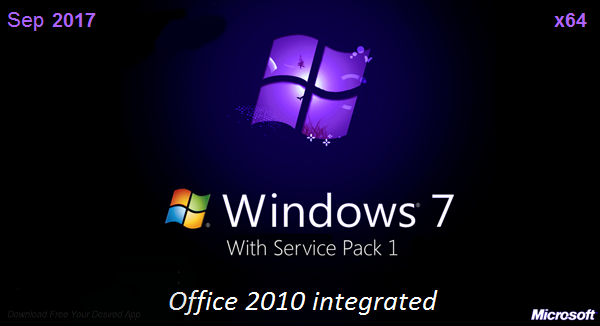 Windows 7 SP1 Ultimate X64 + Office 2010 en-US September 2017