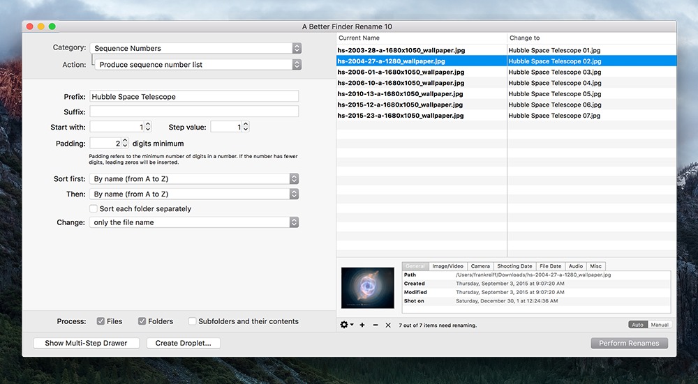 A Better Finder Rename 10.22 MacOSX
