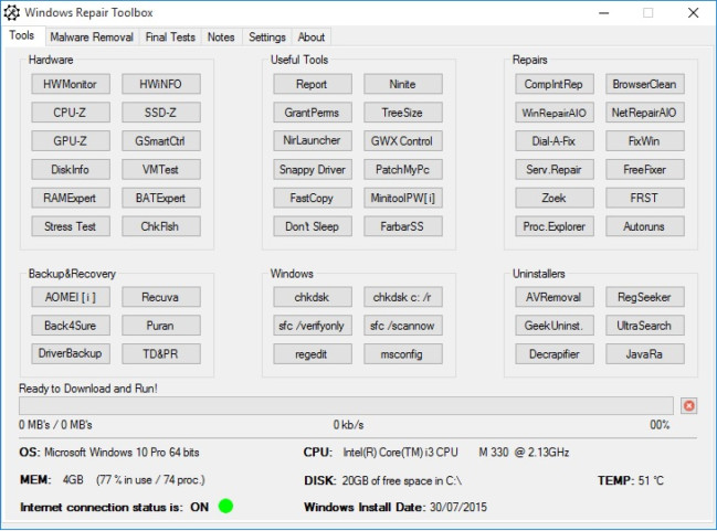 Windows Repair Toolbox 1.8.0.5 + Portable