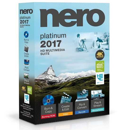Nero 2017 Platinum v18.0.08400 Multilingual + Content Pack + Crack