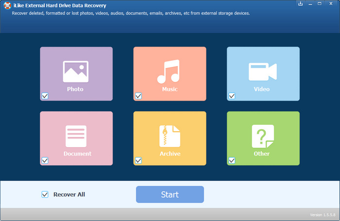 iLike External Hard Drive Data Recovery 1.5.8.8